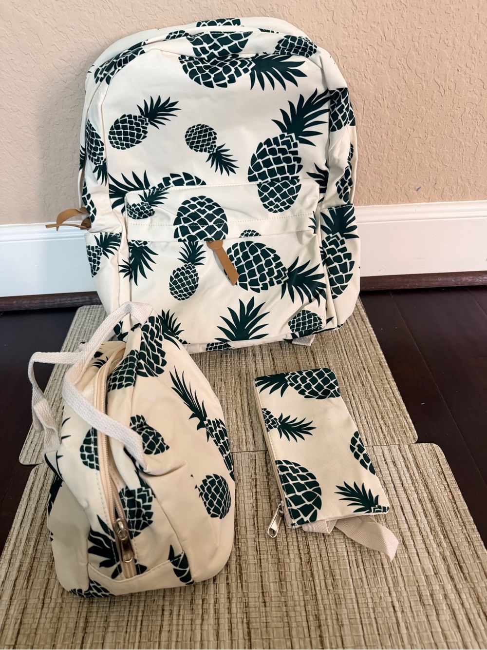 Pineapple Backpack Set 3 in 1